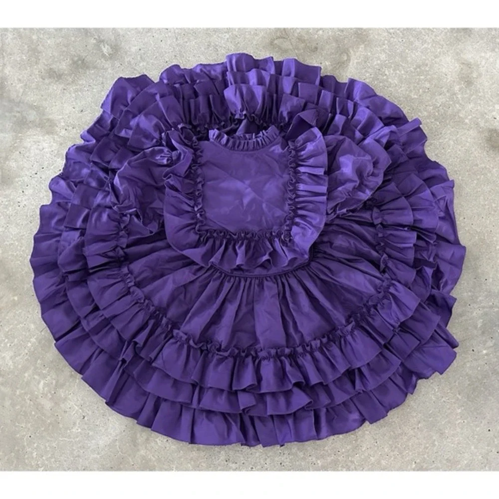 VINTAGE Martha's‎ Miniatures We're Fussy Full Circle Purple Pageant Dress Sz 5